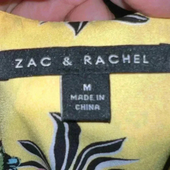 Zac & Rachel Layered Tropical Hawaiian A Line Swing Tank Blouse Womens Sz M - Picture 5 of 5